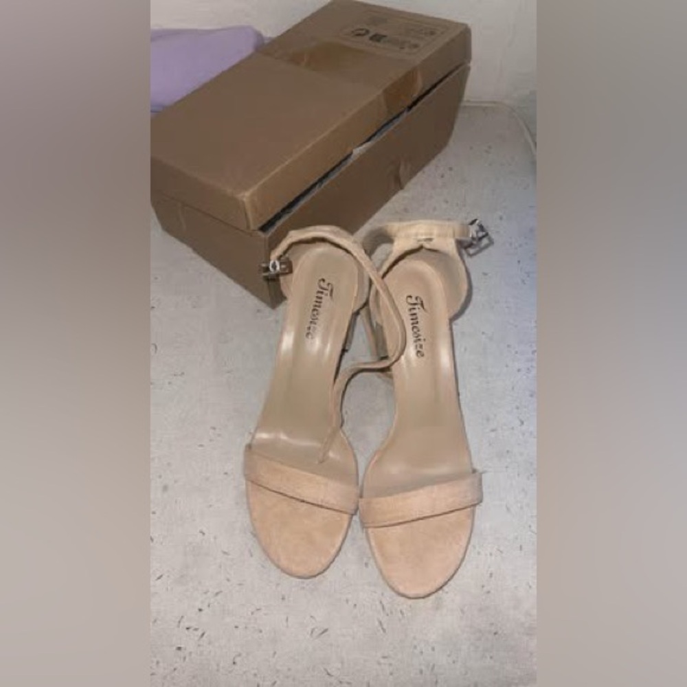 brand new nude strapped heels!